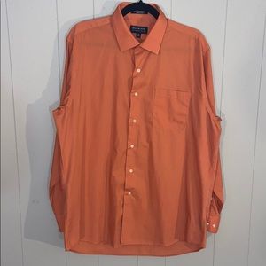 Bill Blass Essentials orange button down shirt